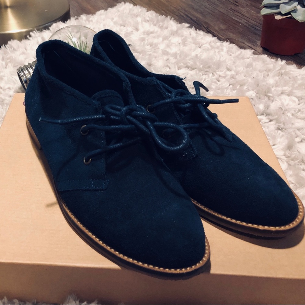 Steve Madden Navy Suede Droid Oxfords - Picture 3 of 3